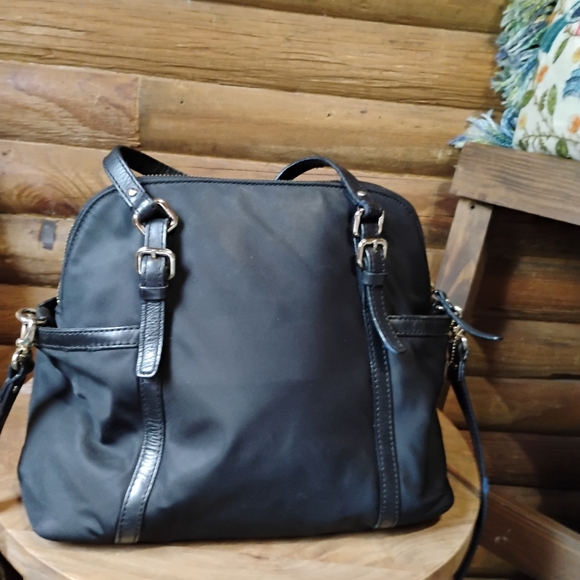 Kate Spade Reversible Striped Cross Body Leather Trim Hand Shoulder Bag reg $399 - Picture 4 of 12